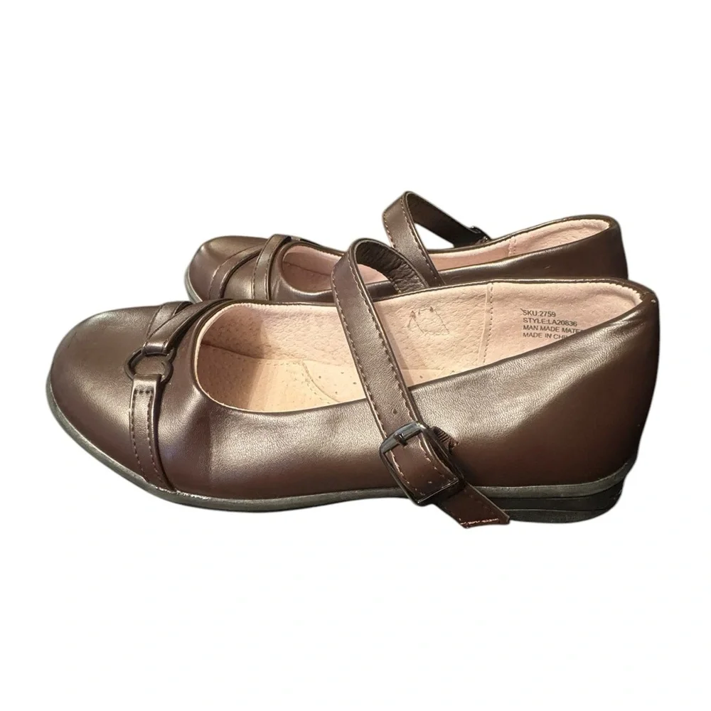 Laura Ashley Brown Kids Mary Jane Shoes size 3